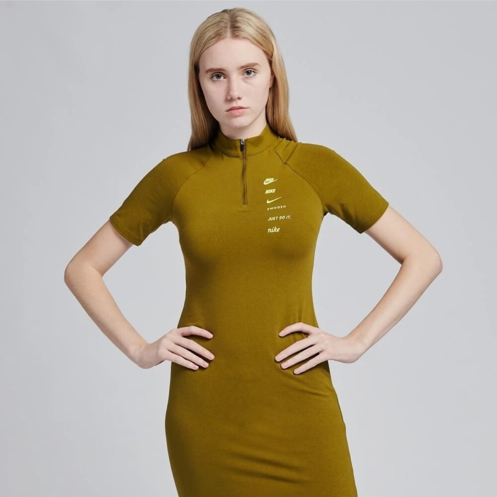 Nike Olive Green Swoosh Dress